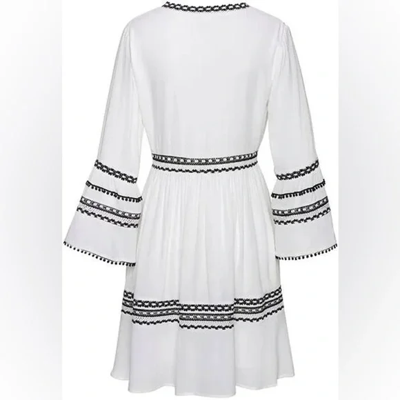 White Dress with Black Trim - Picture 16 of 16